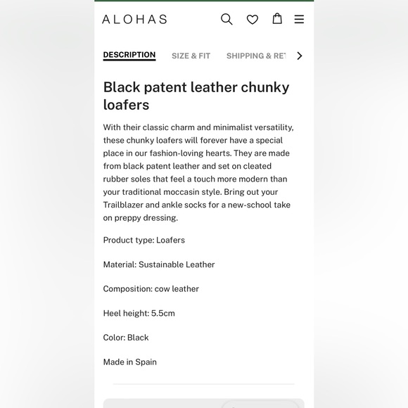 ALOHAS Platform Leather Loafers size 41 Brand New, never worn out!! - Picture 7 of 8